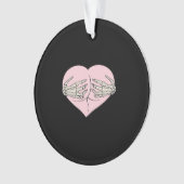 Herz-Hintern Umarmung Skeleton Hands Classic Ornament (Vorderseite)