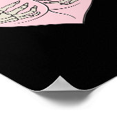 Herz-Hintern Umarmung Skeleton Hands Classic Poster (Ecke)