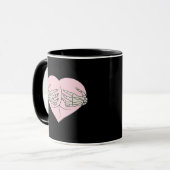Herz-Hintern Umarmung Skeleton Hands Classic Tasse (Vorderseite Links)