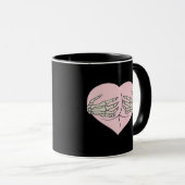 Herz-Hintern Umarmung Skeleton Hands Classic Tasse (VorderseiteRechts)
