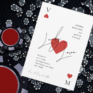 Herz-Hochzeitseinladung im Stil eines Vegas-Casino Save The Date