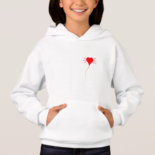 Herz Hoodie (Vorderseite)