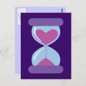 Herz Hourglass Postkarte (Vorne/Hinten)