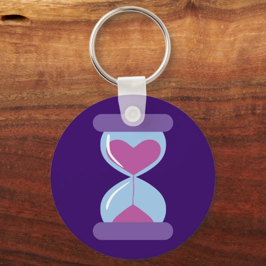 Herz Hourglass Schlüsselanhänger (Vorderseite)