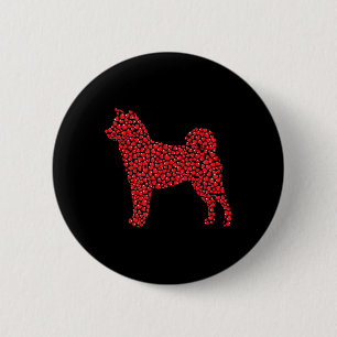 Herz-Hunde-Liebhaber-Geschenke Shi Inu-Welpe Valen Button