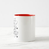 Herz-Hustle-Kaffee Zweifarbige Tasse (Mittel)