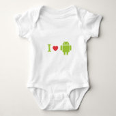 Herz I Android Baby Strampler (Vorderseite)