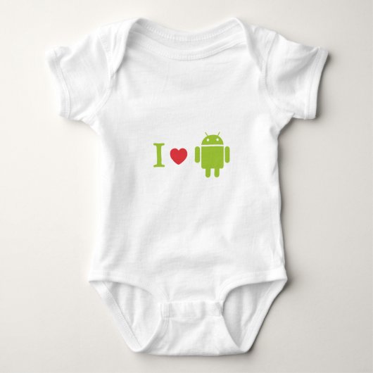 Herz I Android Baby Strampler (Vorderseite)
