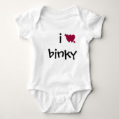 Herz I binky Baby Strampler (Vorderseite)