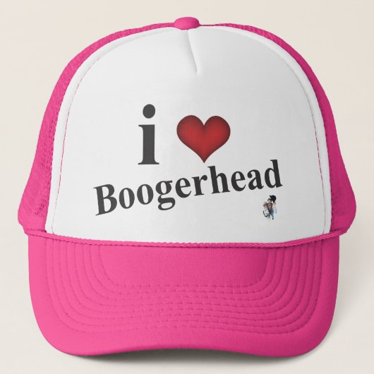 Herz I boogerhead Truckerkappe (Vorderseite)