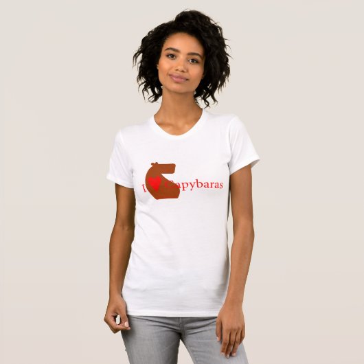 Herz I Capybaras T-Shirt (Vorne ganz)