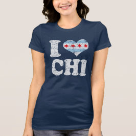 Herz I Chicago-Flagge CHI T-Shirt