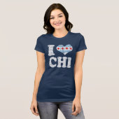 Herz I Chicago-Flagge CHI T-Shirt (Vorne ganz)
