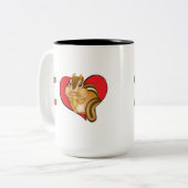 Herz I Chipmunks Zweifarbige Tasse (Vorderseite Links)