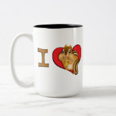 Herz I Chipmunks Zweifarbige Tasse (Links)