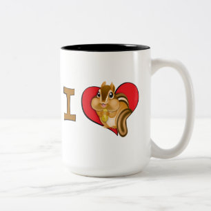 Herz I Chipmunks Zweifarbige Tasse