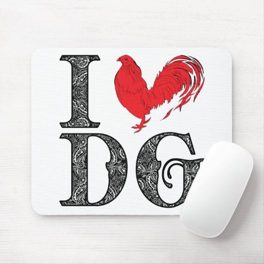 Herz I DOS Gallos Mousepad (Mit Mouse)