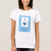 Herz I ebooks (blau) T-Shirt (Vorderseite)