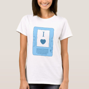 Herz I ebooks (blau) T-Shirt