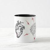 Herz I GEHIRN-Tasse Tasse (Zentrum)