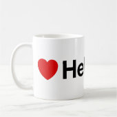 Herz I Helvetica Kaffeetasse (Links)