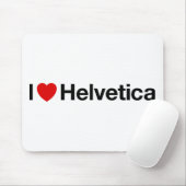 Herz I Helvetica Mousepad (Mit Mouse)