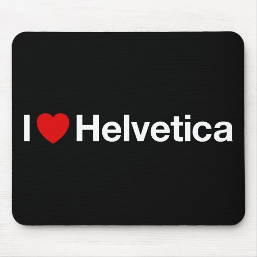 Herz I Helvetica Mousepad (Vorne)