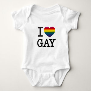 Herz I homosexuelles Regenbogen-Herz Baby Strampler