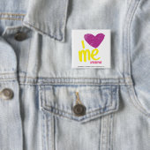 Herz I ich lila/Gelb Button (Beispiel)