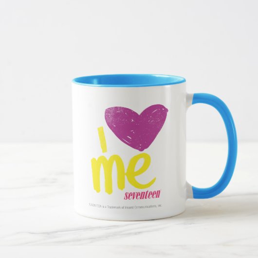 Herz I ich lila/Gelb Tasse (Rechts)