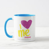 Herz I ich lila/Gelb Tasse (Links)