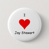 Herz I Jay-Stewart-Knopf Button (Vorderseite)