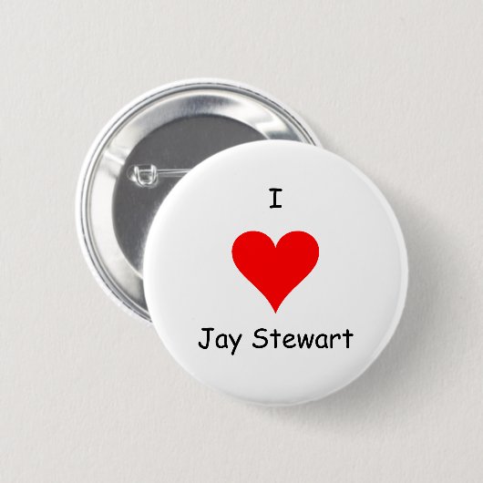 Herz I Jay-Stewart-Knopf Button (Vorne & Hinten)