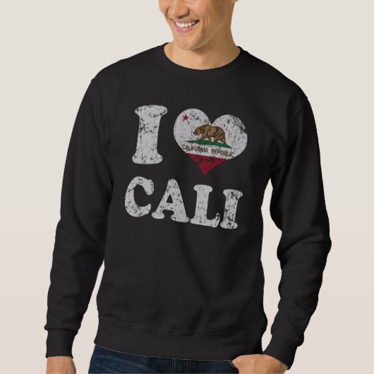 Herz I Kalifornien-Flagge Cali Sweatshirt (Vorderseite)