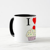 Herz I kleine Kuchen Tasse (Vorderseite Links)