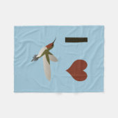 Herz I Kolibris Fleecedecke (Vorderseite (Horizontal))