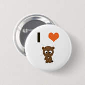 Herz I (Liebe) Biber Button (Vorne & Hinten)