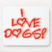 Herz I Liebe Hunde Mousepad (Vorne)