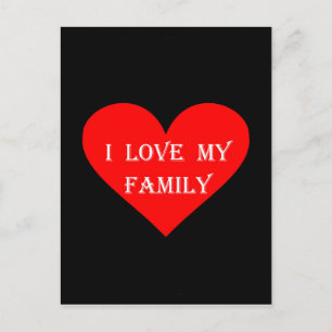 Herz I Liebe Meine Familie Postkarte