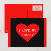 Herz I Liebe Meine Familie Postkarte (Vorne/Hinten)