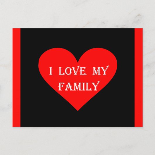 Herz I Liebe Meine Familie Postkarte (Vorderseite)