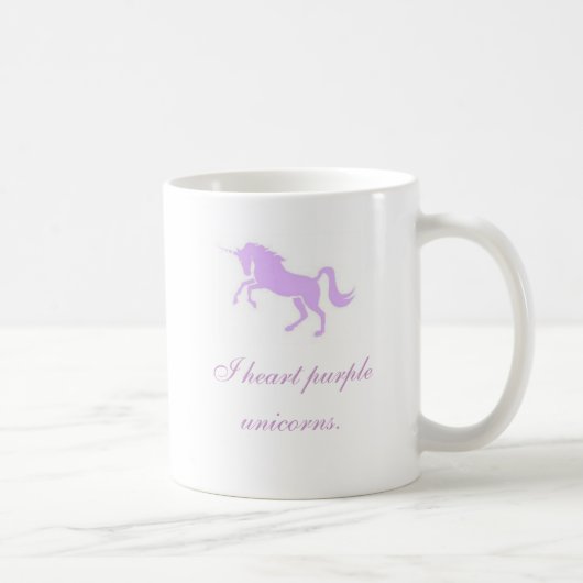 Herz I lila Unicorns. Kaffeetasse (Rechts)