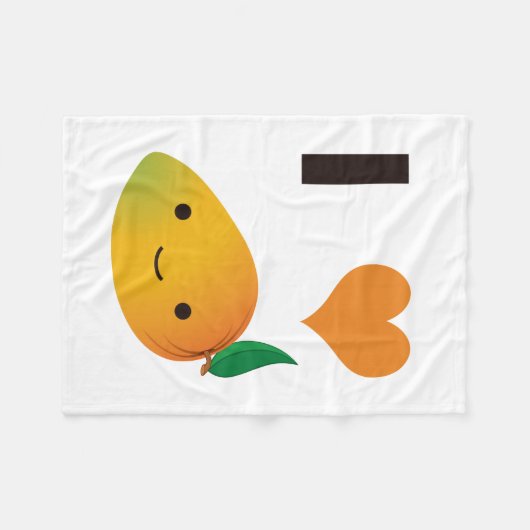 Herz I Mango Fleecedecke (Vorderseite (Horizontal))