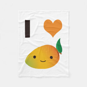 Herz I Mango Fleecedecke