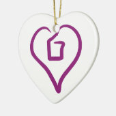 Herz I mehr als 1 - Verzierung Keramikornament (Links)