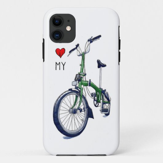 Herz I mein Brompton (Grün) Case-Mate iPhone Hülle (Rückseite)