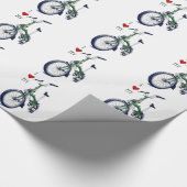 Herz I mein Brompton (Grün) Geschenkpapier (Ecke)