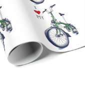 Herz I mein Brompton (Grün) Geschenkpapier (Rolleneckpunkt)