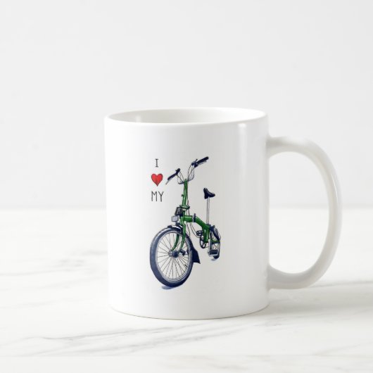 Herz I mein Brompton (Grün) Kaffeetasse (Rechts)