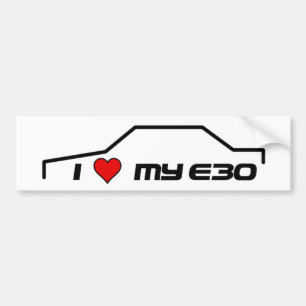 Herz I mein e30 Autoaufkleber